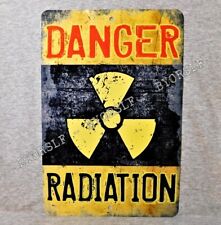 Metal Sign RADIATION danger warning radioactivity hazard decay x-ray caution picture