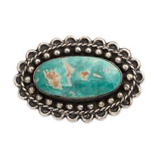 NATIVE AMERICAN FRED HARVEY ERA STERLING TURQUOISE RAIN DROPS PIN / BROOCH picture