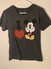 Disney I Love Mickey Mouse Black T-Shirt Unisex Size L Large picture
