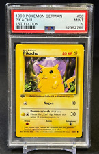 Pikachu 1999 Pokemon German Base Set 1st Edition #58/102 PSA 9 MINT picture