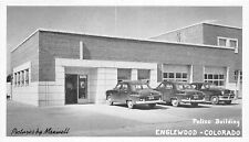 H38/ Englewood Colorado Postcard c1940s Police Building Department picture