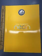 Vintage Nos 1996 Plymouth Neon Deluxe Full Color 32 Page Dealership Brochure picture