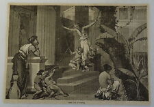 1882 magazine engraving ~ HOME LIFE IN POMPEII, Italy picture