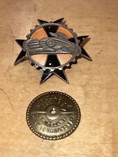 POLAND.3rd ARMORED BATTALION BREAST BADGE.SILVER ? (NOT TESTED)BLK,PNK HARD ENAM picture