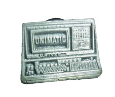 Vintage RARE Unimatic PC Computer Pin Silver Tone Lapel picture