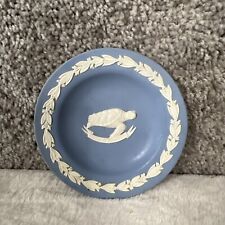 Wedgwood Jasperware Blue Small Round  Shaped Dish Trinket Tray England picture