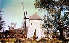 Historic Windmill Side View New England Massachusetts Chrome Postcard picture