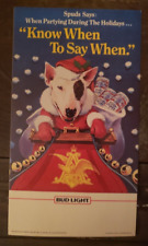 1987 Spuds MacKenzie Bud Light Know When To Say When Cooler Door Stickers picture