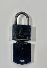 Vintage Atlantic Small Padlock with  Key black with logo picture