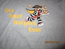 VINTAGE McDonald's Our Best Burgers Ever Gray Adult T-Shirt Hamburglar Size M picture