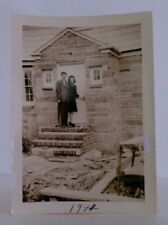 2 Vintage B&W Photographs Young Couple's First House 1941 picture
