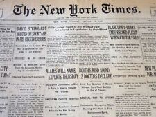 1929 JANUARY 8 NEW YORK TIMES - PLANE ENDS RECORD 6 1/4 DAYS FLIGHT - NT 6564 picture