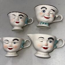 Vintage Baileys Irish Cream His & Hers Yum Cups Mugs 4 Winking Eye Set 1996 picture