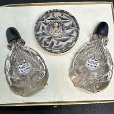 Vintage Art Deco Narcisse Lander Boxed Set of 2 Empty Perfumes & 1 Powder Box picture