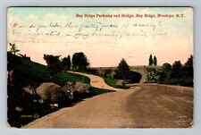 Brooklyn NY-New York, Bay Ridge Parkway, Bridge Vintage c1908 Souvenir Postcard picture