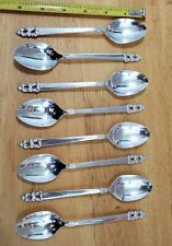 8 VTG 1969 KING FREDERICK / ROYAL EMPRESS SILVERPLATED TEASPOONS / TEA SPOONS  picture