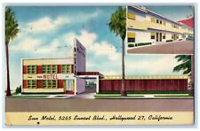 c1950's Hollywood Roosevelt Building View Hotel Restaurant Hollywood CA Postcard picture