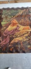 Vintage Warner Sallman 1941 Litho Our Lord Garden of Gethsemane Wooden  Picture picture