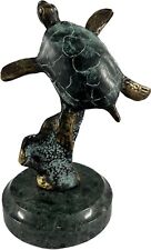 San Pacific Intl. Patina Bronze Sea Turtle Sculpture picture
