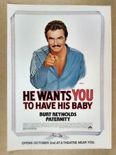 1981 Burt Reynolds PATERNITY movie promo vintage print Ad picture