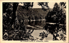 1930'S. THE CLARION RIVER AT COOKSBURG, PA. POSTCARD II10 picture