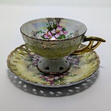vintage iridescent tea cup and saucer picture