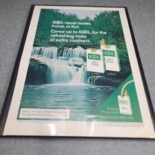1974 Kool Cigarettes Taste Coolness Print Ad Waterfall River Wall Framed 8.5x11  picture