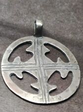 700AD Ancient Silver Viking Norse Nordic Scandinavian Runic Thor's Hammer Amulet picture