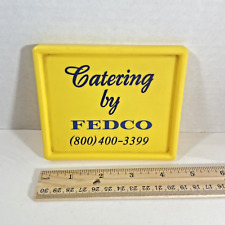 Vintage FEDCO Department Store Small Yellow Plastic Promo Tray 1970-80s picture