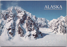 Alaska AK Mountains Glacier Snow Ice Nature Sky View USA Vintage Postcard picture