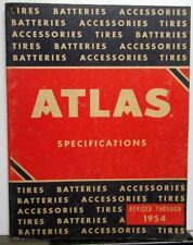 1954 Standard Oil Atlas Specifications Tires Batteries Accessories US Autos  picture