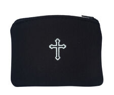 Black Neoprene Rosary Pouch Catholic Bag 3 inch x 4 inch Case Protect Rosaries picture