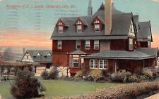 Residence of E. J. Lewis University Missouri 1912 Postcard picture