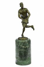 Handcrafted European Bronze Union League Rugby Football Player Sculpture Decor picture