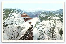 Postcard Cajon Pass At Summit Of Coast Range California Fred Harvey Detroit Pub. picture