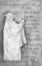 Antique Halloween Postcard Some Ghosts are for Luck Don't Fear F A Owen Co c1910 picture