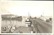 Port Baie Comeau Quebec Pier & Ship 1940s Real Photo Postcard picture