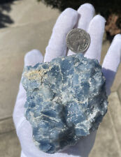 USA SALE *SEE VIDEO* LARGE TOP QUALITY 430g (-1LB) BLUE CALCITE SPECIMEN CHUNK picture