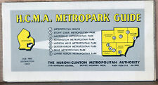 1967 Pamphlet Folded Map HCMA Metropark Guide Detroit Michigan Huron Clinton picture