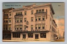 Easton PA-Pennsylvania, Terminal Hotel, Advertising, Antique Vintage Postcard picture