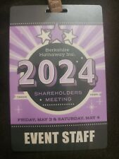 RARE 2024 BERKSHIRE HATHAWAY SHAREHOLDER MEETING CREDENTIAL.  picture