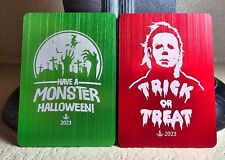 Halloween Limited Edition POKER SIZE Cut Card Set Brushed Aluminum for Dealer picture