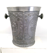 Large Scenic Pewter Ice Bucket Wine Cooler picture