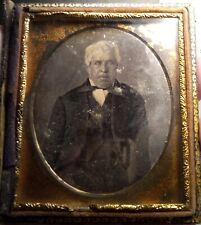 Vintage 1840s Sixth 6th Plate Daguerreotype Photo of Victorian Old Man Born 1760 picture