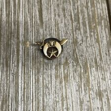 Antique 1880s Shriners 14K Enameled Screw Back Pin picture