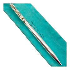 Tiffany & Co. Ballpoint Pen Logo Clip 925 silver blue ink 25.5g picture
