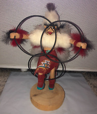 Ceremonial Native American Navajo Kachina Hoop Dancer Doll Artist Signed RARE picture
