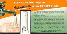 Pyrofax Gas Hot Water Heater Union Carbide Ink Blotter Vintage CPC4 picture