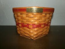 LONGABERGER Vintage 1997 Red Snowflake Basket Protector CHRISTMAS LIMITED picture