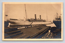 RPPC German Kaiser Wilhelm Hafen Ship Port Hamburg Germany Postcard picture